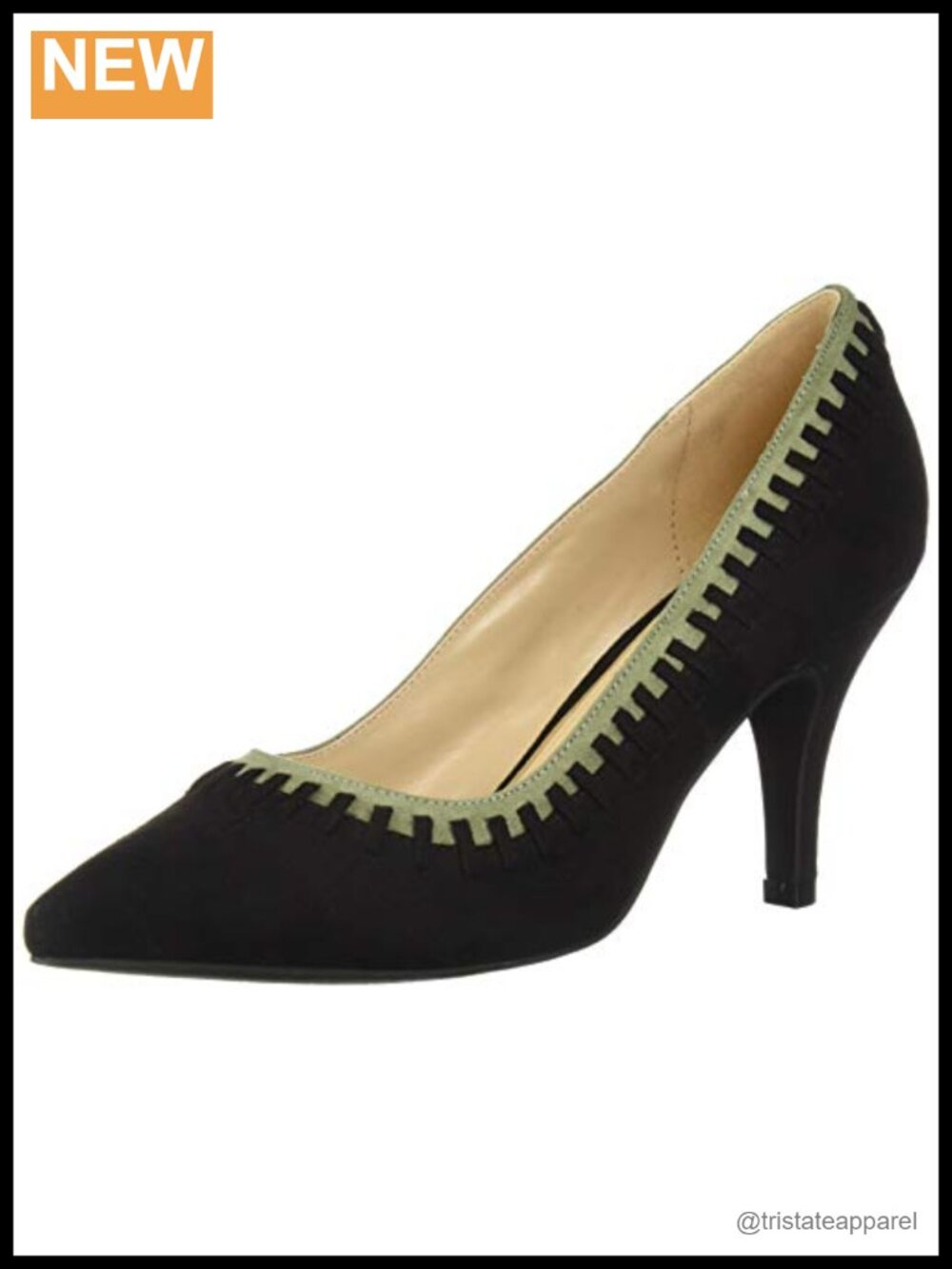 Suede Stiletto Heel Lace Ankle Strap Pointed Toe Pump